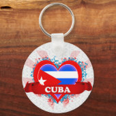 Porte-clés Vintage I Love Cuba (Recto)