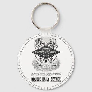 Porte-clés Vintage Illinois Central RR Porte - clé de base