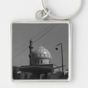 Porte-clés Vintage Iraq Bagdad Gare à la mosquée 1970