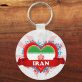 Porte-clés Vintage J'aime l'Iran (Recto)