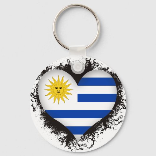 Porte-clés Vintage J'aime Uruguay (Recto)