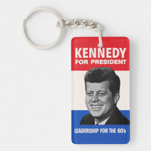 Porte-clés Vintage JFK Kennedy pour la campagne présidentiell