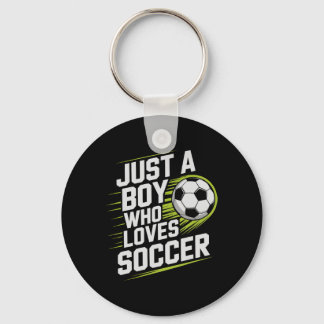 Porte-clés Vintage Juste un garçon qui aime jouer au football