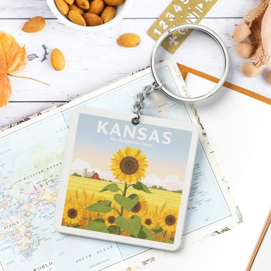 Porte-clés Vintage Kansas