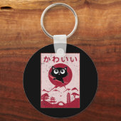 Porte-clés Vintage Kawaii Cat Anime (Recto)