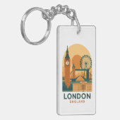 Porte-clés Vintage London England Travel | Retro (Devant gauche)