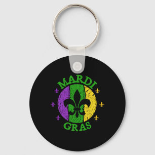 Porte-clés Vintage Mardi Gras Carnaval Vintage Retro Jester H