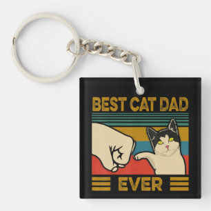 Porte-clés Vintage Meilleur Chat Papa Jamais Drôle Chat Dadd