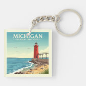 Porte-clés Vintage Michigan (Dos)