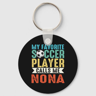 Porte-clés Vintage Mon Joueur de Foot Favori M'appelle Nona _