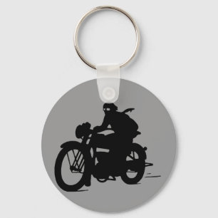 Porte-clés Vintage Moto Homme Silhouette Porte - clé classiqu
