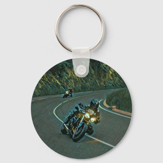 Porte-clés vintage motorcycle art (Recto)