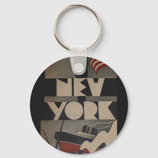 Porte-clés Vintage New York Travel (Recto)