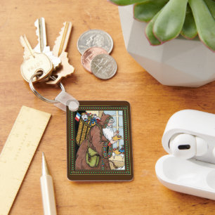 Porte-clés Vintage Noël, jouets de Père Noël sabots chaussure