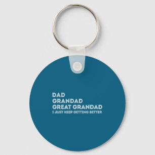 Porte-clés Vintage Papa Grand-père Arrière-grand-père Je Cont