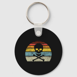 Porte-clés Vintage Pirate Crossbones Drapeau Style rétro H