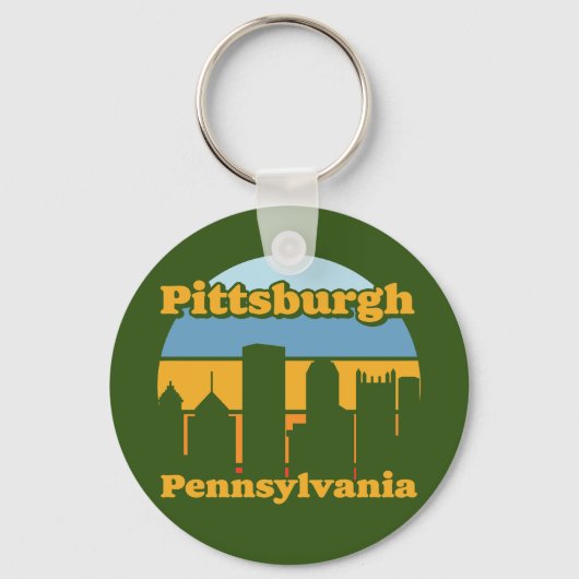 Porte-clés Vintage Pittsburgh Pennsylvanie (Recto)