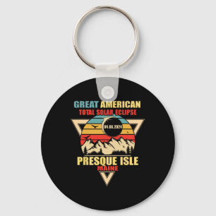 Porte-clés Vintage Presque Isle Maine Total Solaire Eclipse 2