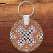 Porte-clés Vintage Ralli Quilt Orange (Recto)