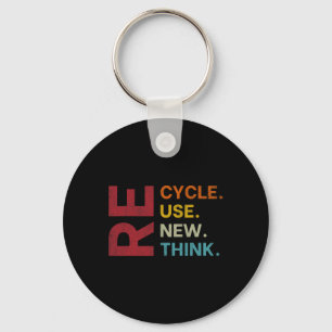 Porte-clés Vintage Recycler Réutiliser Repenser Jour des terr