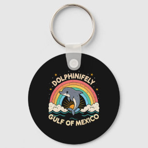 Porte-clés Vintage Retro Golfe du Mexique Dauphin Drôle 1