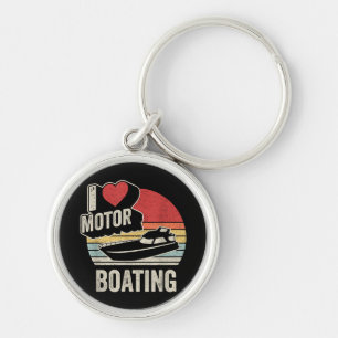 Porte-clés Vintage Rétro J'adore Le Motonautisme Drôle De Bat