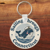 Porte-clés Vintage Sailing Through Connecticut Whale (Recto)