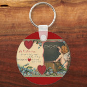 Porte-clés Vintage Saint Valentin, Cherub Enseignant (Recto)