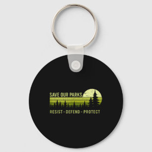 Porte-clés Vintage Sauver Nos Parcs Résister Protéger Le Parc