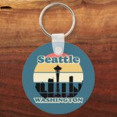 Porte-clés Vintage Seattle Washington (Recto)