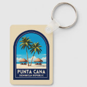 Porte-clés Vintage Travel Punta Cana Dominican Republic Retro (Verso)