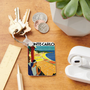 Porte-clés Vintage Travel, Tennis, Sports, Monte Carlo Monaco