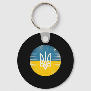 Porte-clés Vintage ukrainien Bynner éventail drapeau ukrainie