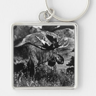 Porte-clés Vintage USA Alaska bull moose 1970