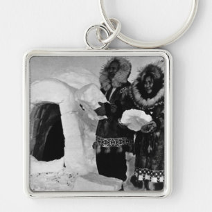 Porte-clés Vintage USA Alaska igloo builders 1970