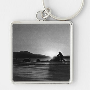 Porte-clés Vintage USA Alaska Midnight sun mushing 1970