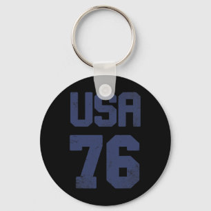 Porte-clés Vintage Usa T Shirt 4 juillet Quatrième États-Unis