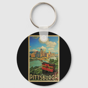 Porte-clés Vintage voyage de Pittsburgh Pennsylvanie