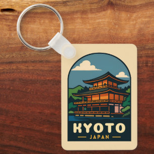 Porte-clés Vintage voyage Kyoto Japon paysage Pittoresque rét