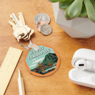 Porte-clés Vintage voyage, montagne du Tamalpais ou Mont Tam