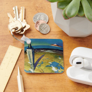 Porte-clés Vintage voyage New York City Empire State Building