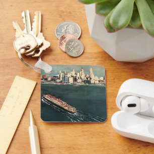 Porte-clés Vintage voyage par bateau de croisière à New York