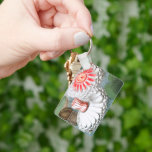 Porte-clés Vintage Waterlily Flowers, Waterlilies in a Pond<br><div class="desc">Vintage illustration botanical nature design featuring pink and white waterlily flowers floating in a pond.</div>