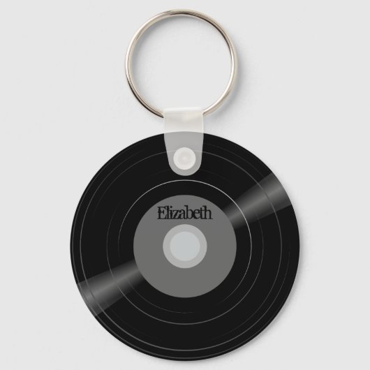 Porte-clés Vinyl Nom du dossier Monogramme Cadeau étudiant (Recto)