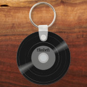 Porte-clés Vinyl Nom du dossier Monogramme Cadeau étudiant (Recto)