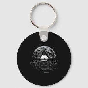 Porte-clés Vinyl Record Pleine lune Retro Vintage Vinyl Recor