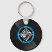 Porte-clés Vinyle | DJ musicien | Code QR (Verso)