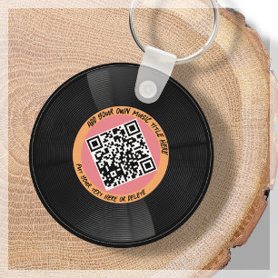 Porte-clés Vinyle DJ musicien Code QR