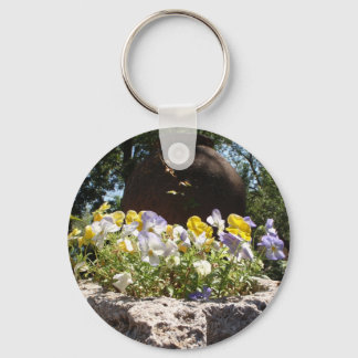 Porte-clés Violas Dans Un Auge De Pierre.