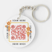 Porte-clés Violence familiale Numéro de code QR (Dos)
